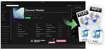 Spotify 音楽を高品質のまま MP3/AAC/WAV/FLAC に変換できる
